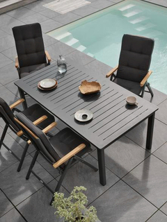 Lomma Extendable Outdoor Table - Black Product Image